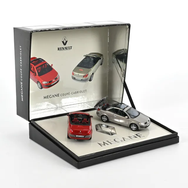 norev-box-renault-megane-cc-beige-e-rosso-modellino-auto-1-43 image 1