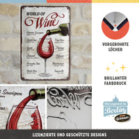 nostalgic-art-world-of-wine-targa-in-metallo-20x30-cm image 2