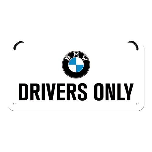 nostalgic-art-bmw-drivers-only-insegna-in-metallo-da-appendere-10x20-cm image 1