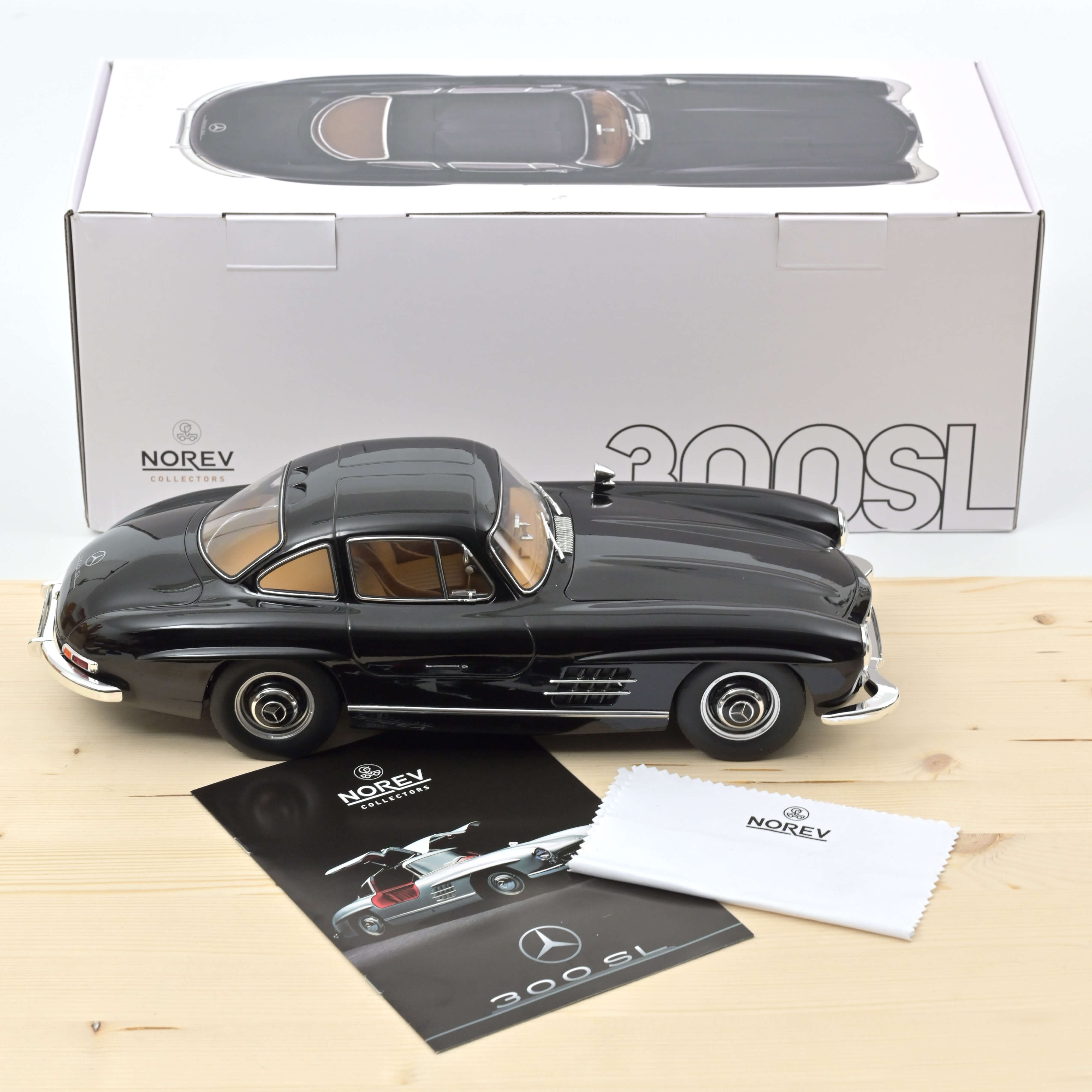 norev-mercedes-benz-300-sl-1954-1-12-modellino-die-cast-nero-edizione-limitata-3 image 4