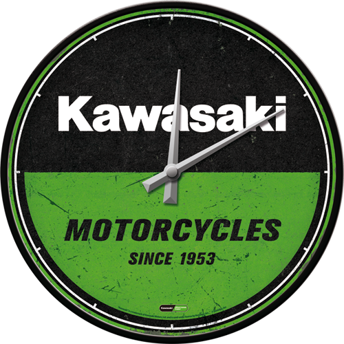 nostalgic-art-kawasaki-motorcycles-orologio-da-parete-in-metallo-31-cm image 1