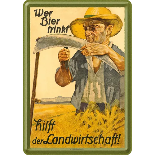 nostalgic-art-wer-bier-trinkt-hilft-der-landwirtschaft-card-in-metallo-10x14-cm image 1