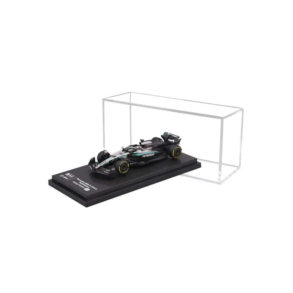 bburago-mercedes-amg-f1-w16-2025-63-george-russell-modellino-scala-1-64-con-teca image 1