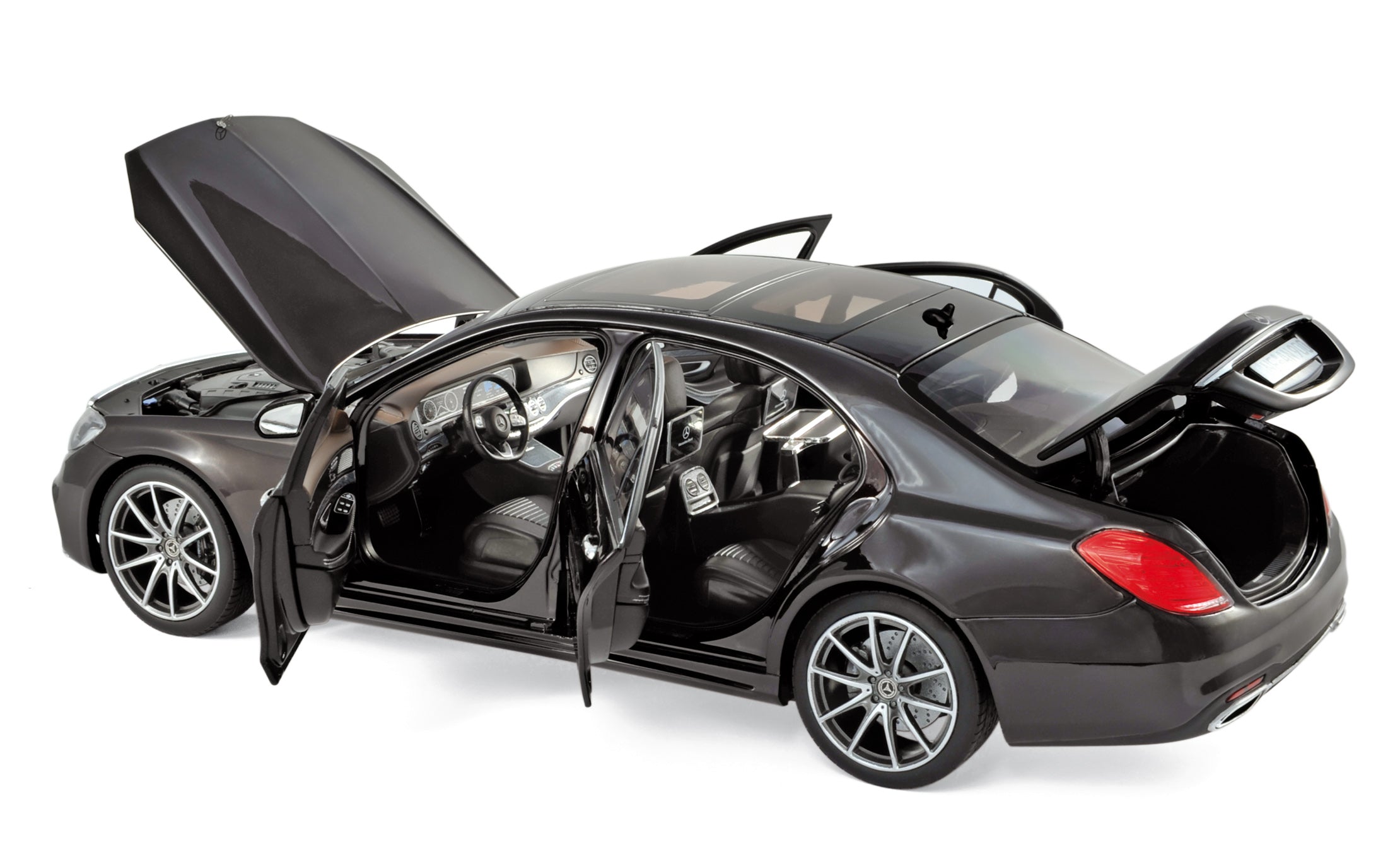 norev-mercedes-benz-classe-s-amg-line-2018-modellino-auto-1-18-nero-rubino-metal image 2