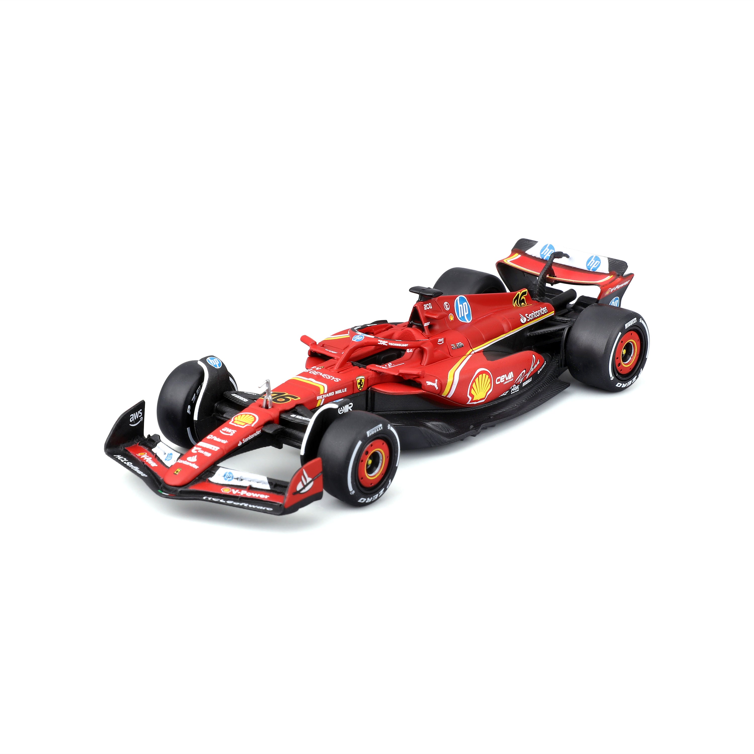 bburago-ferrari-sf-24-16-leclerc-winner-gp-italia-monza-2024-monoposto-f1-scala- image 1