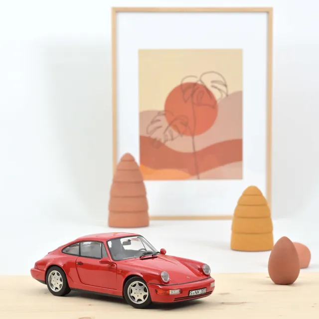 norev-porsche-911-carrera-2-1990-rossa-964-modellino-auto-1-18 image 1