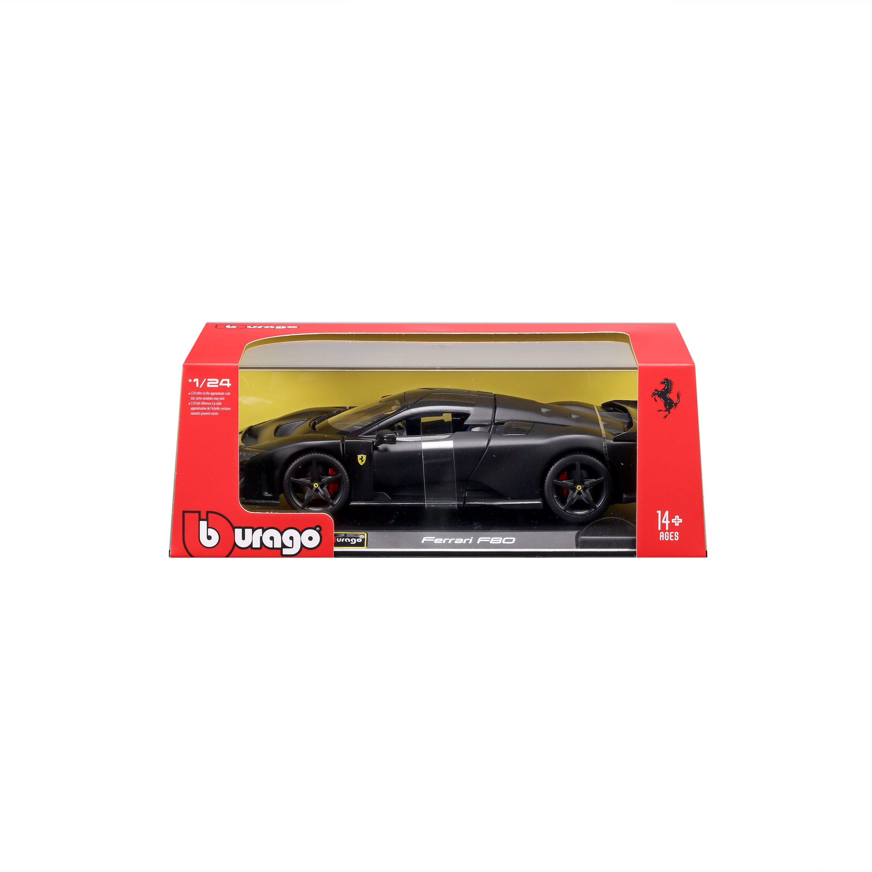 bburago-ferrari-f80-nero-opaco-1-24-con-teca-web-exclusive image 8