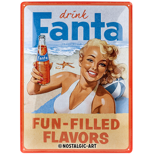 nostalgic-art-fanta-beach-girl-targa-in-metallo-30x40-cm image 2