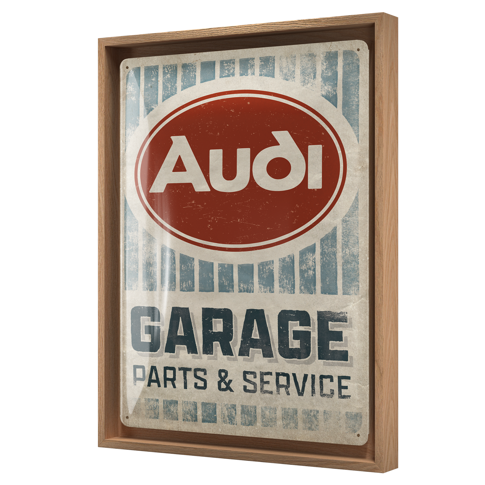 nostalgic-art-audi-garage-n-frame-l-edition-cornice-rovere-33-5x44-cm image 1