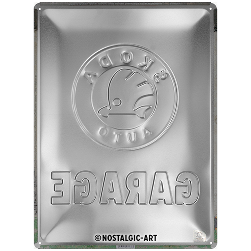 nostalgic-art-skoda-garage-green-targa-metallo-30x40-cm image 3