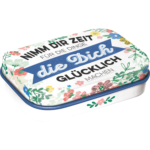 nostalgic-art-nimm-dir-zeit-scatola-portamentine-in-metallo-con-mentine image 1