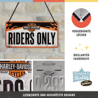 nostalgic-art-harley-davidson-riders-only-insegna-metallo-da-appendere-10x20-cm image 4