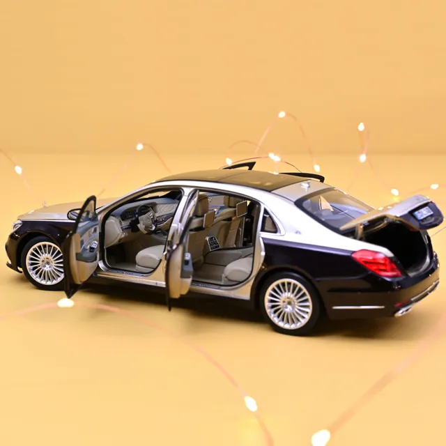 norev-mercedes-maybach-s-650-2018-modellino-1-18-rosso-scuro-metallizzato-argent image 1