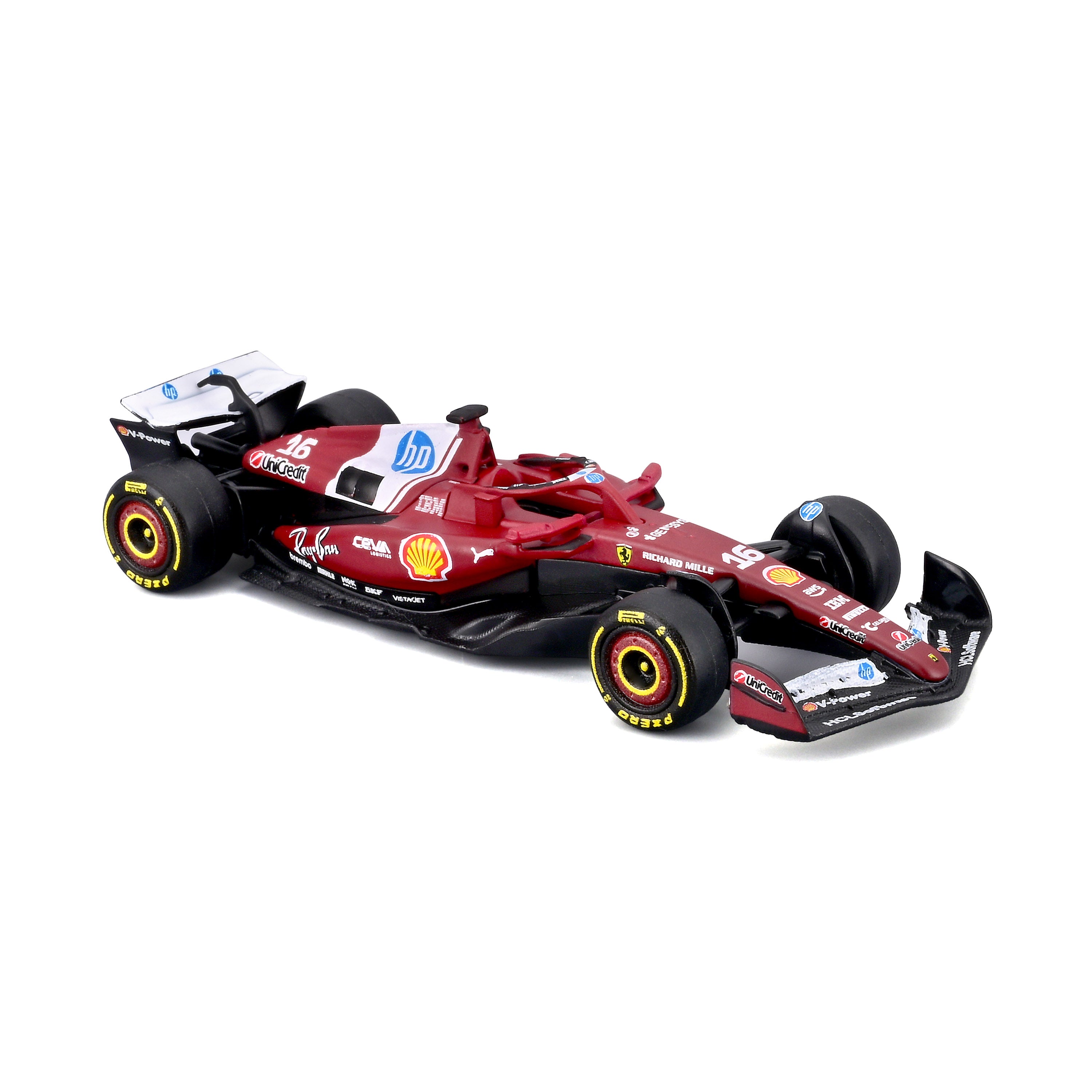 bburago-ferrari-sf-25-n-16-charles-leclerc-1-64-con-teca image 6