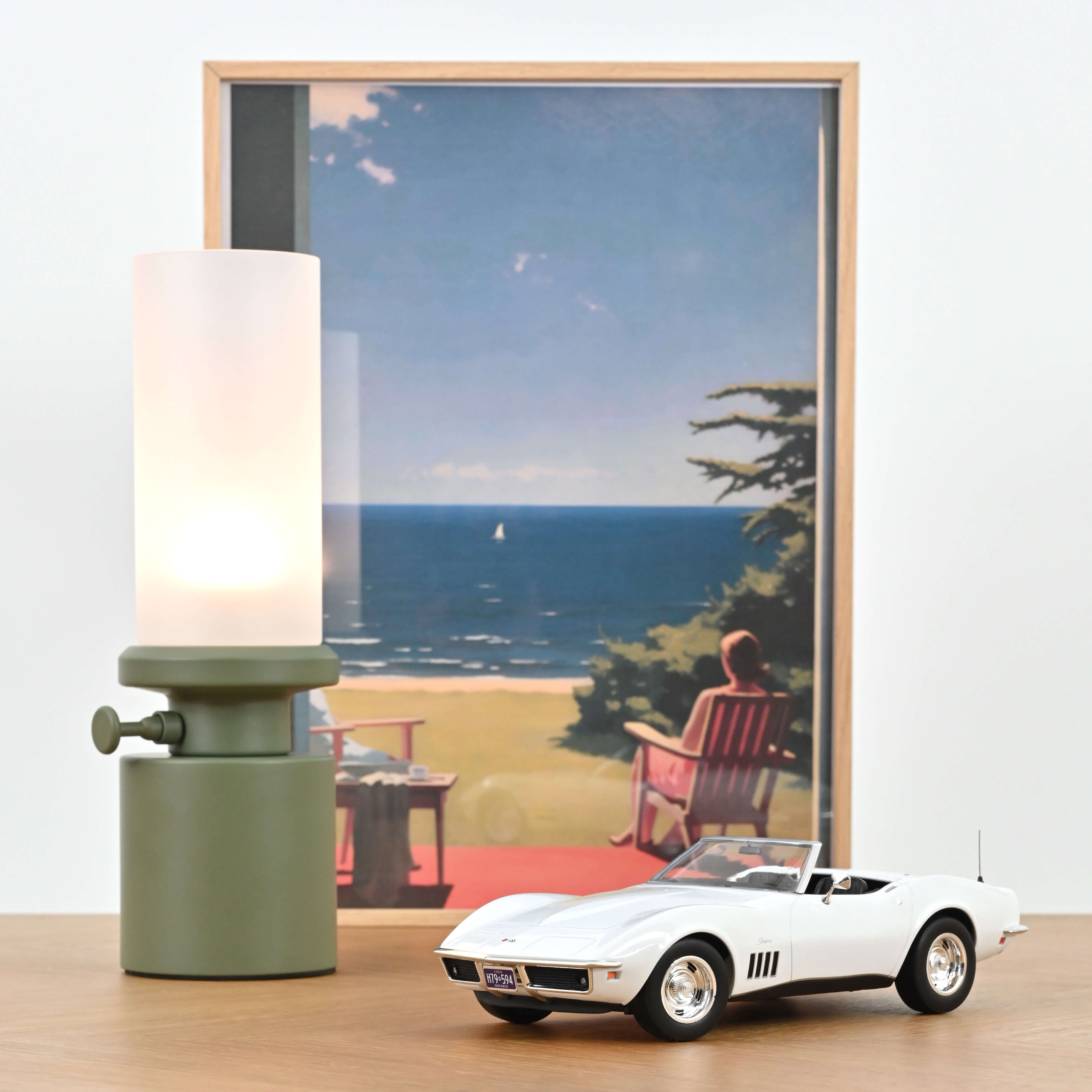 norev-chevrolet-corvette-c3-cabriolet-1969-can-am-bianco-1-18-modellino-stingray image 1