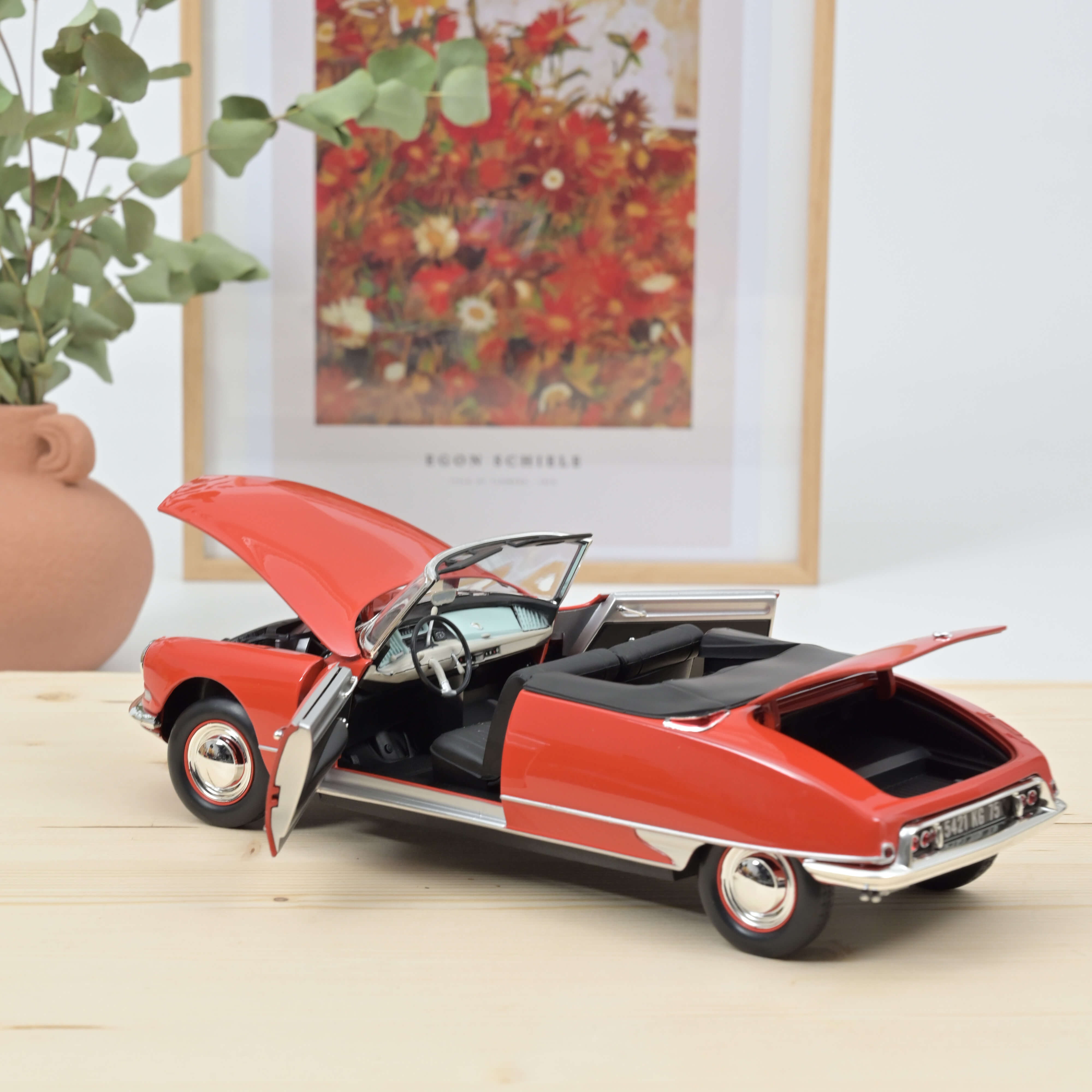 norev-citro-n-ds-19-cabriolet-1961-rouge-corail-1-18 image 4