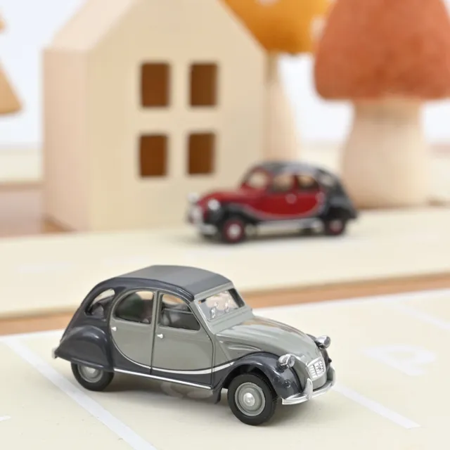 norev-citro-n-2cv-charleston-1984-gris-cormoran-et-gris-nocturne-1-54-modellino image 1