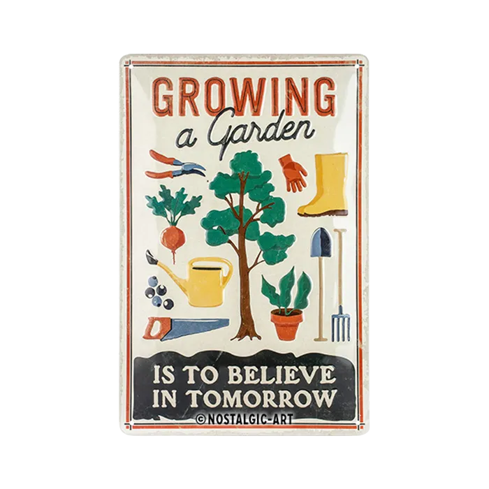 nostalgic-art-growing-a-garden-targa-in-metallo-20x30-cm-2 image 1