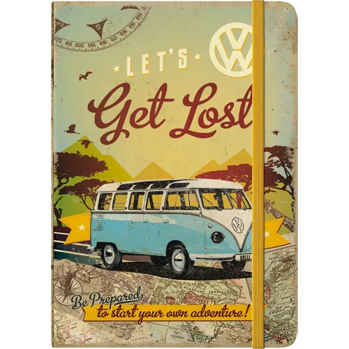 nostalgic-art-vw-bulli-let-s-get-lost-taccuino-a5-128-pagine image 1