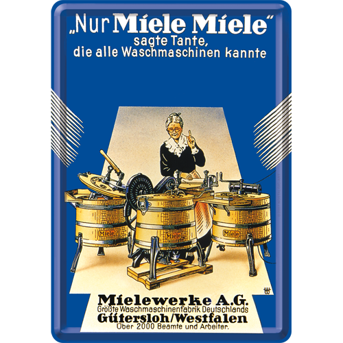 nostalgic-art-miele-nur-miele-card-in-metallo-10x14-cm image 1