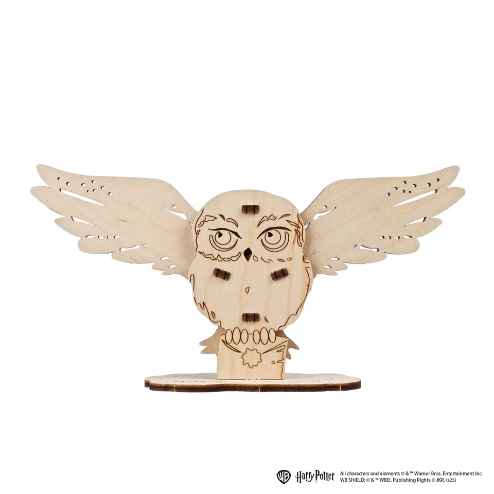ugears-hedwig-gufo-modello-3d-da-colorare-harry-potter-in-legno image 1