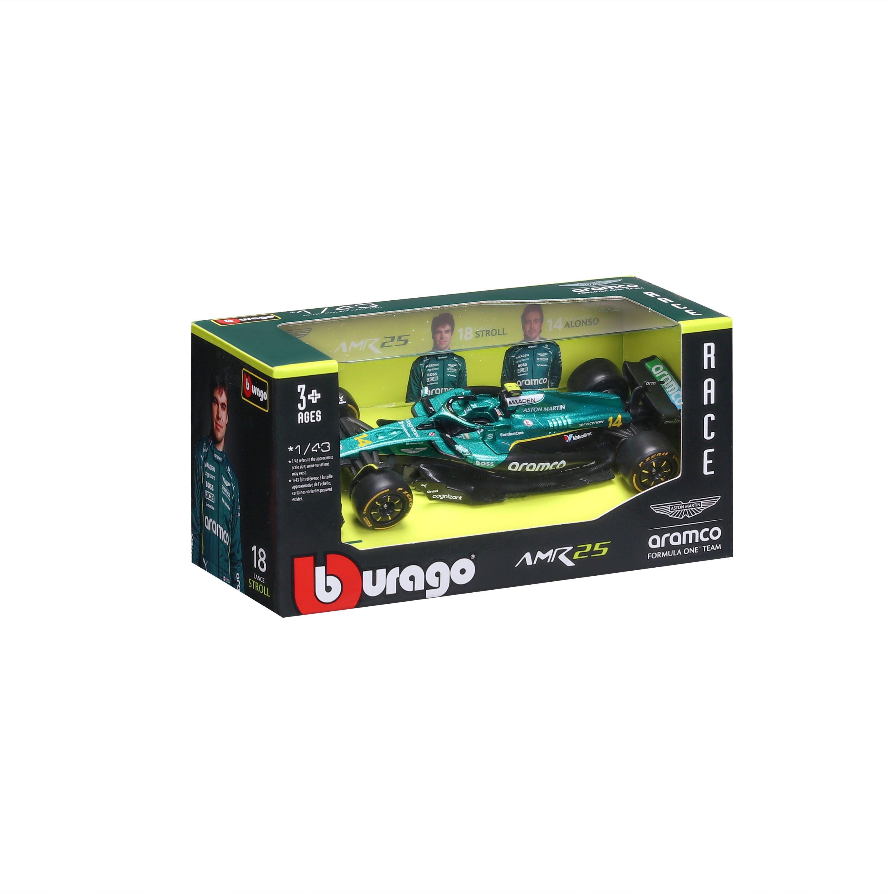 bburago-f1-aston-martin-amr25-2025-14-alonso-modellino-auto-1-43 image 2