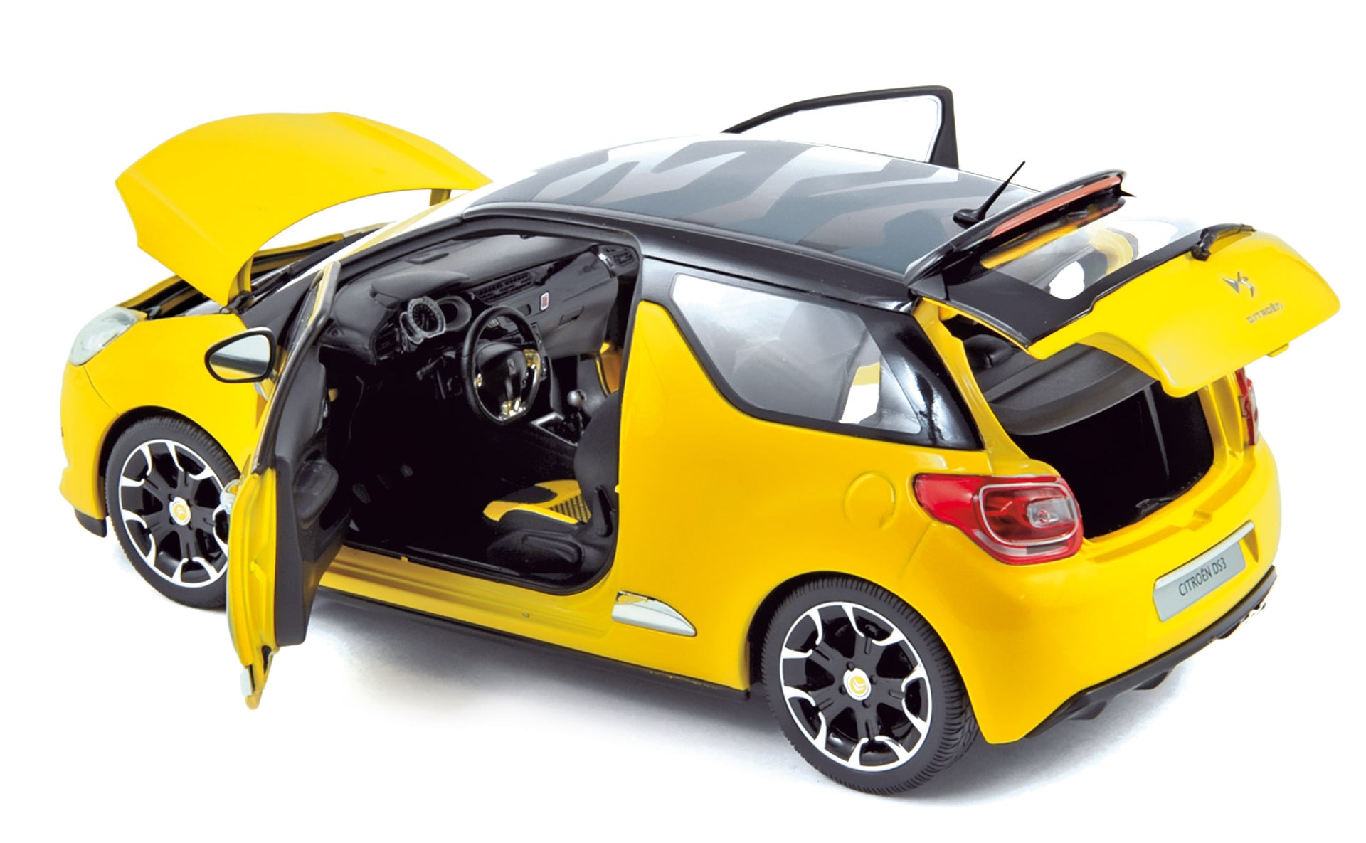norev-citro-n-ds3-2010-modellino-auto-1-18-giallo-pegase-nero image 1