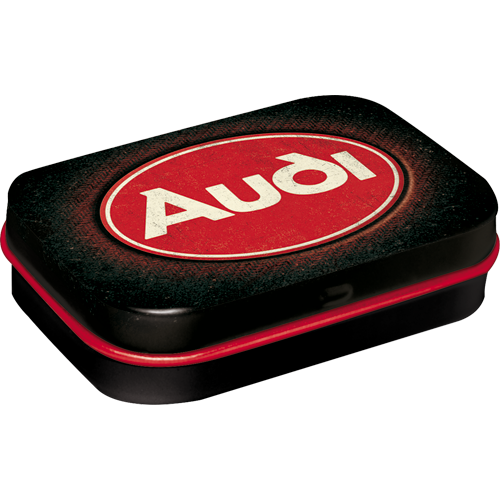 nostalgic-art-audi-logo-red-shine-scatolina-tascabile-con-mentine image 1