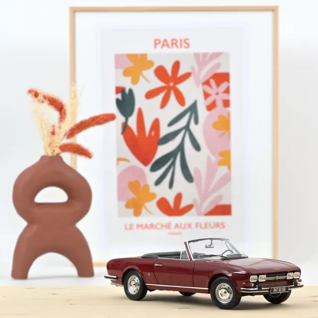 norev-peugeot-504-cabriolet-1969-modellino-auto-1-18-rosso-andalou image 1