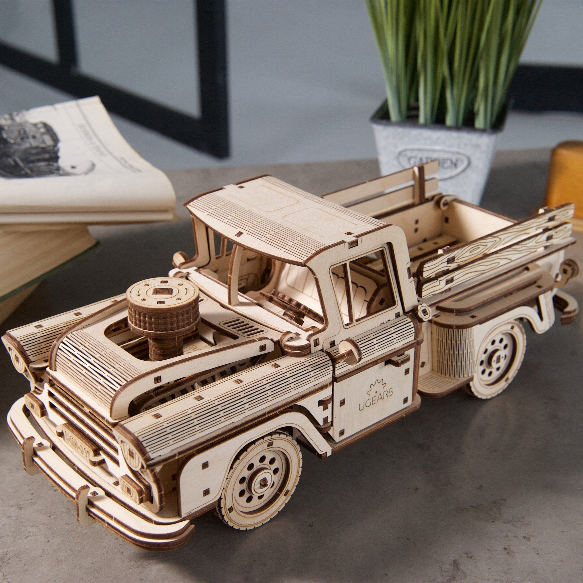 ugears-pickup-lumberjack-modello-in-legno-da-costruire-camioncino image 8