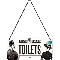 nostalgic-art-ladies-gentlemen-toilets-targhetta-metallo-10x20-cm image 2