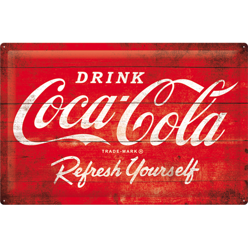 nostalgic-art-coca-cola-logo-red-refresh-yourself-targa-metallo-40x60-cm image 1
