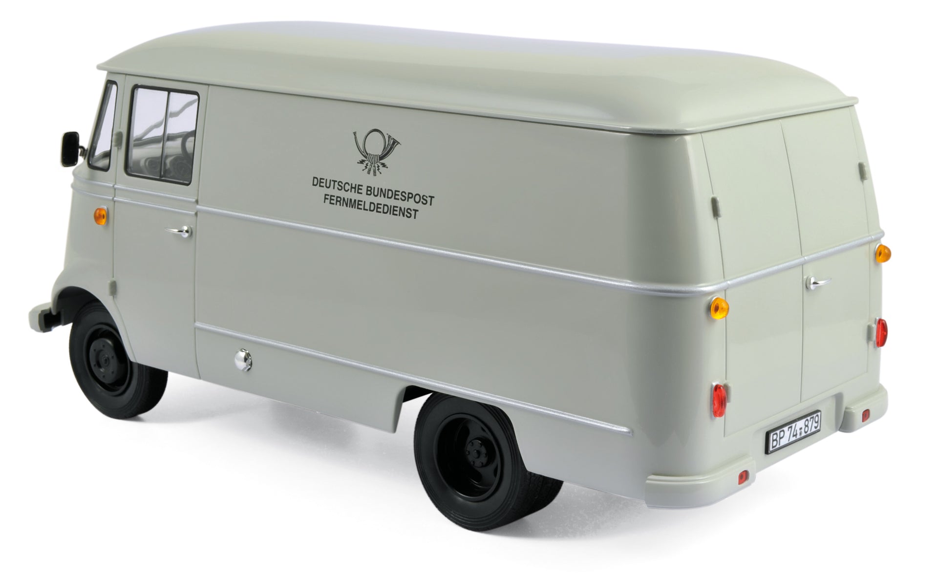 norev-mercedes-benz-l319-van-deutsche-post-grigio-modellino-1-18 image 1