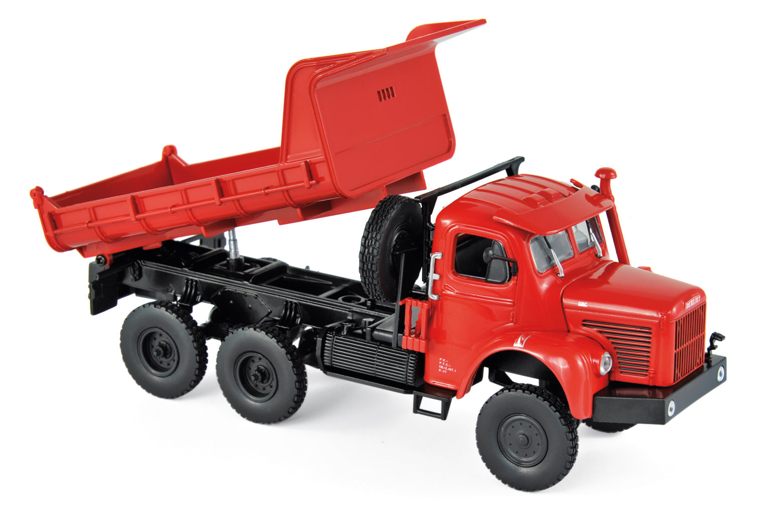 norev-berliet-gbc-8-6x6-dumper-truck-1958-rosso-1-43-mod-allino-camion image 1