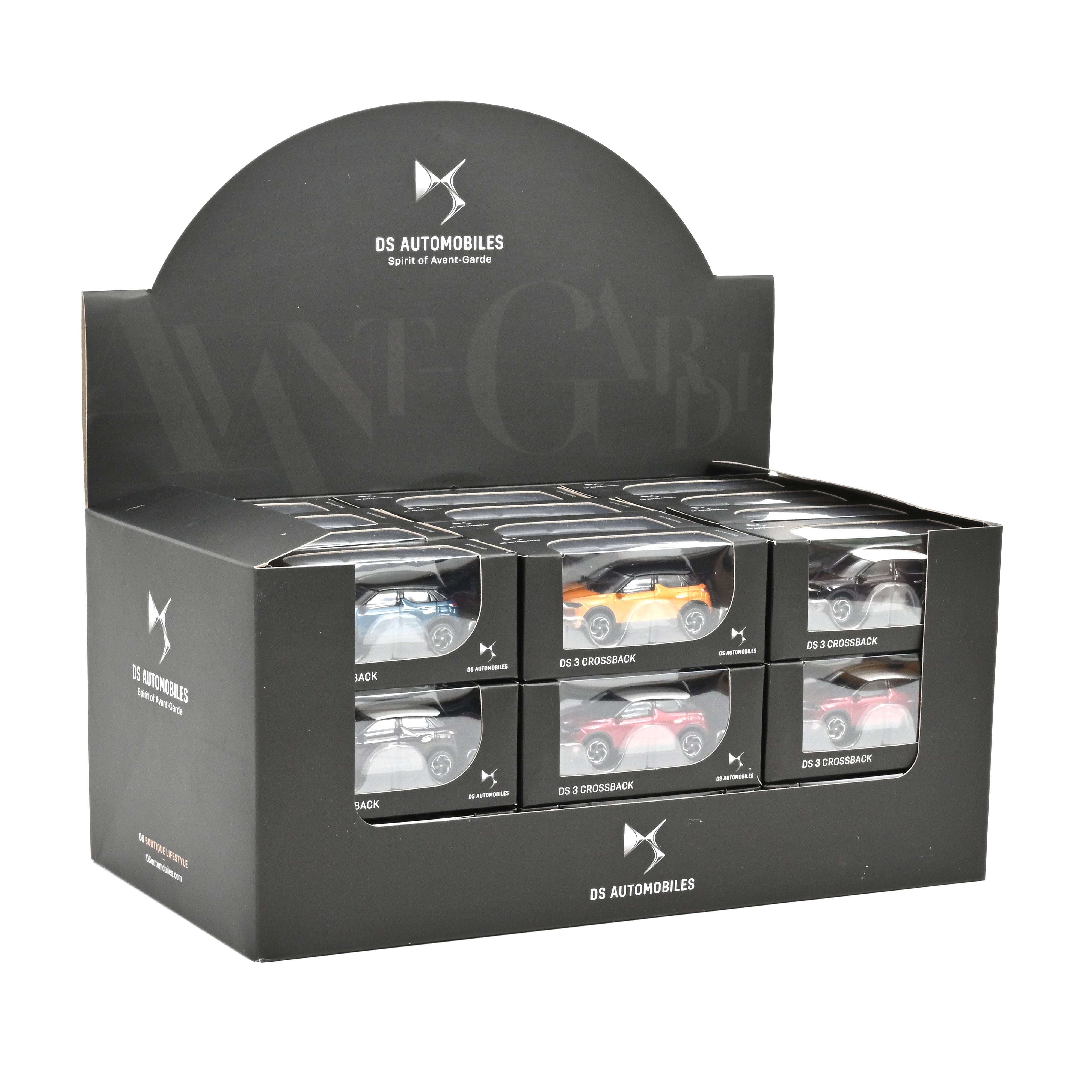 norev-ds-3-crossback-1-64-display-da-36-pezzi-modellini-minijet-blu-oro-rosso-vi image 2