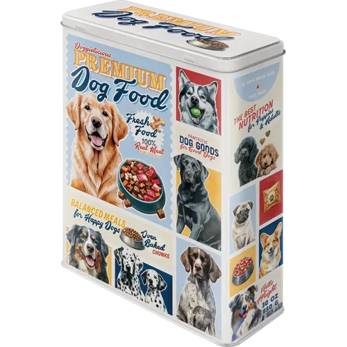 nostalgic-art-premium-dog-food-scatola-metallo-xl-4-litri-8x19x26-cm image 1