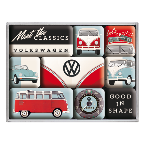 nostalgic-art-vw-meet-the-classics-set-magneti image 1