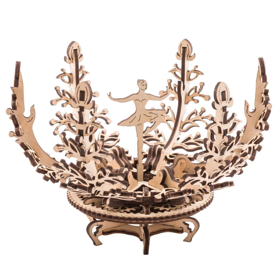 ugears-mechanical-flower-modello-meccanico-in-legno-con-scomparto-segreto image 1