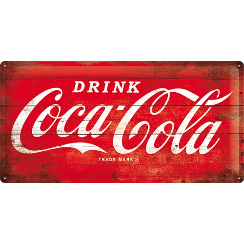 nostalgic-art-coca-cola-logo-red-targa-in-metallo-25x50-cm image 1