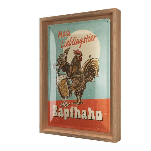 nostalgic-art-lieblingstier-zapfhahn-n-frame-m-cornice-in-legno-24-x-33-5-cm image 1