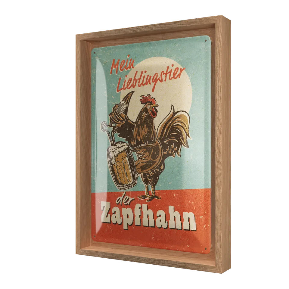 nostalgic-art-lieblingstier-zapfhahn-n-frame-m-cornice-in-legno-24-x-33-5-cm image 1