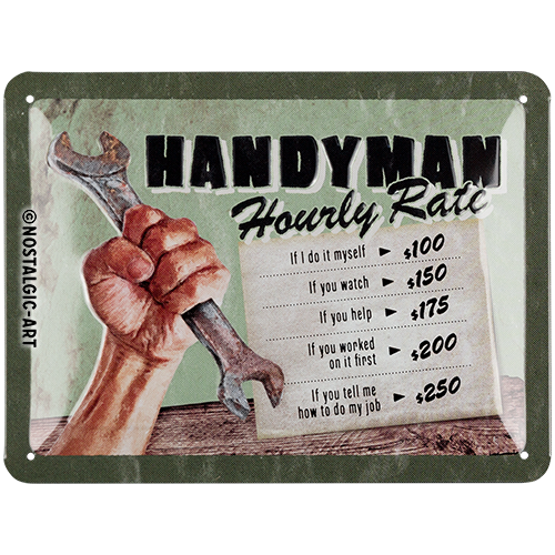 nostalgic-art-handyman-hourly-rate-targa-in-metallo-15x20-cm-2 image 1