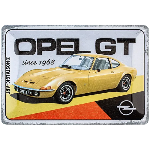 nostalgic-art-opel-gt-since-1968-targa-in-metallo-20x30-cm image 1