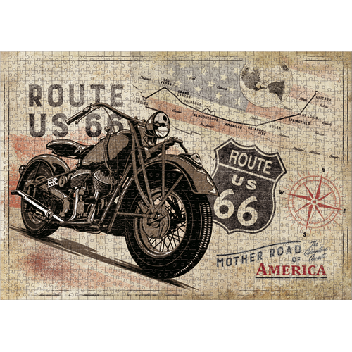 nostalgic-art-puzzle-route-66-bike-map-h-d-2-1000-pezzi-in-scatola-latta image 7