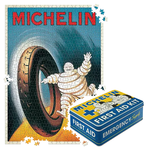 nostalgic-art-michelin-waving-bibendum-painted-ad-2-puzzle-1000-pezzi-in-latta image 1