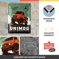 nostalgic-art-daimler-truck-unimog-targa-in-metallo-30x40-cm image 4