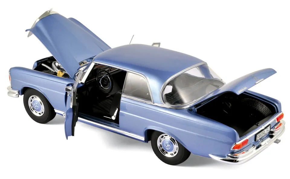 norev-mercedes-benz-280-se-coup-1969-light-blue-modellino-auto-1-18 image 1
