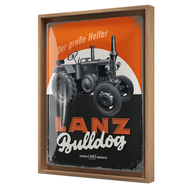 nostalgic-art-lanz-bulldog-n-frame-l-edition-cornice-in-legno-33-5x44-cm image 1