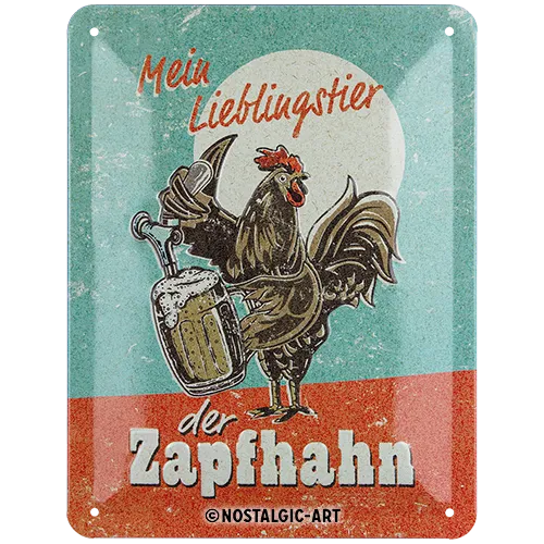 nostalgic-art-lieblingstier-zapfhahn-targa-in-metallo-15x20-cm image 1