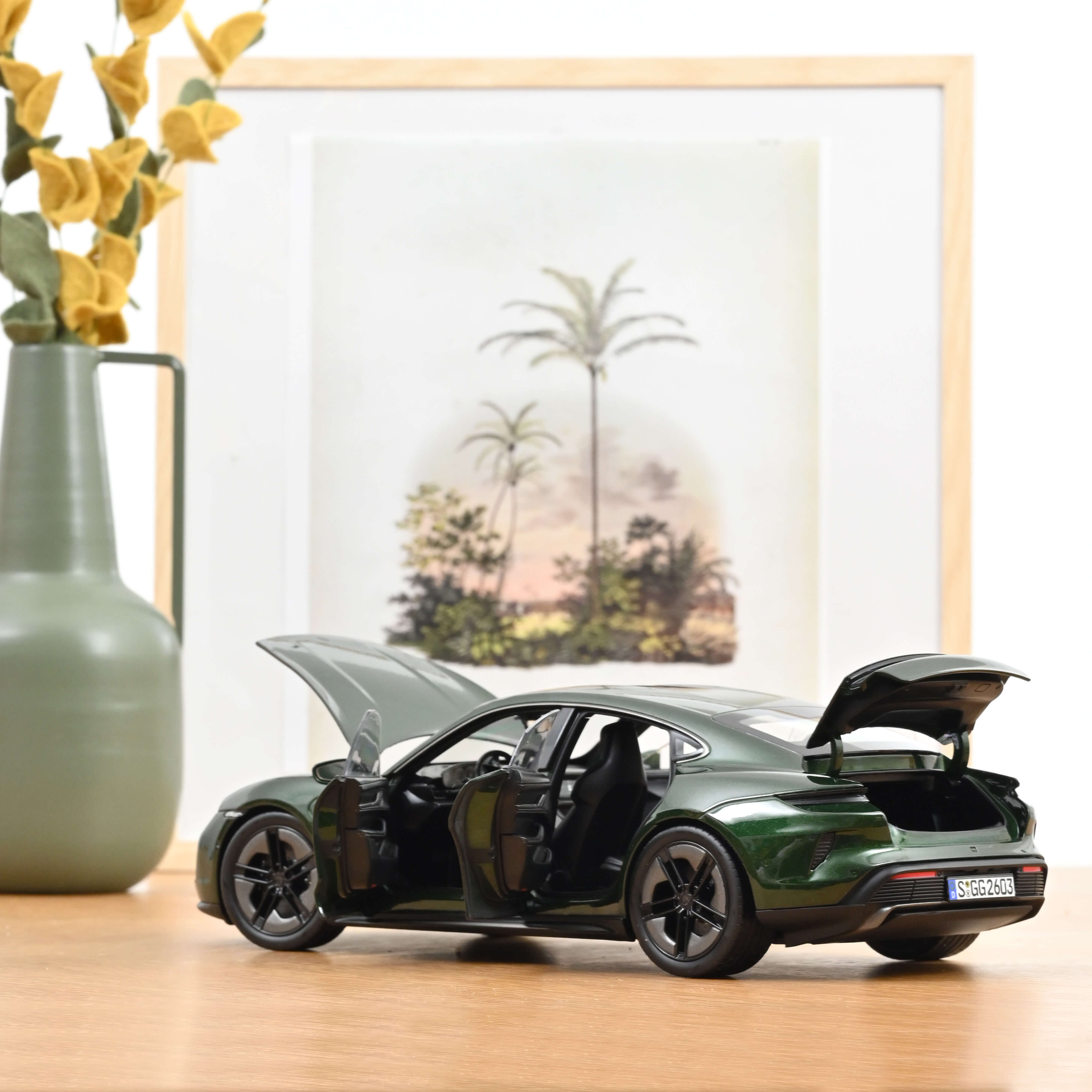 norev-porsche-taycan-turbo-s-2024-verde-quercia-neo-1-18-200-pz image 2